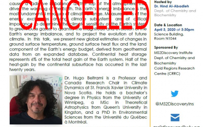 Cancelled: Guest Lecture: Dr. Hind Al-Abadleh Friday April 3rd 3:30pm @ Wilfrid Laurier University: Science Building room N1044
